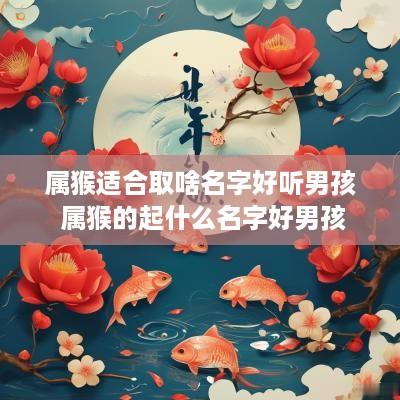 属猴适合取啥名字好听男孩 属猴的起什么名字好男孩