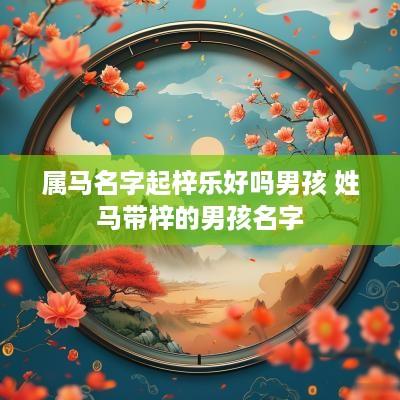属马名字起梓乐好吗男孩 姓马带梓的男孩名字