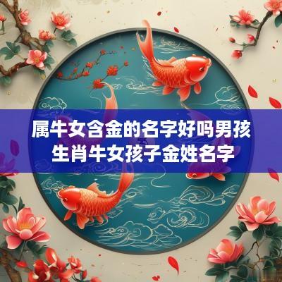 属牛女含金的名字好吗男孩 生肖牛女孩子金姓名字