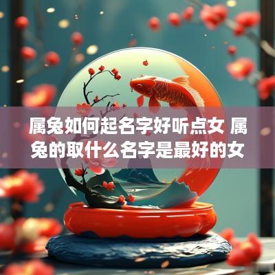 属兔如何起名字好听点女 属兔的取什么名字是最好的女孩