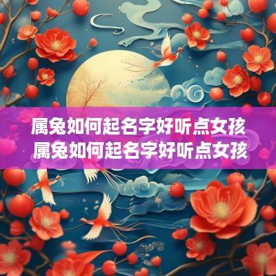 属兔如何起名字好听点女孩 属兔如何起名字好听点女孩子