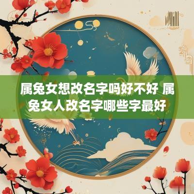 属兔女想改名字吗好不好 属兔女人改名字哪些字最好