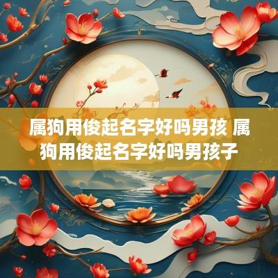 属狗用俊起名字好吗男孩 属狗用俊起名字好吗男孩子