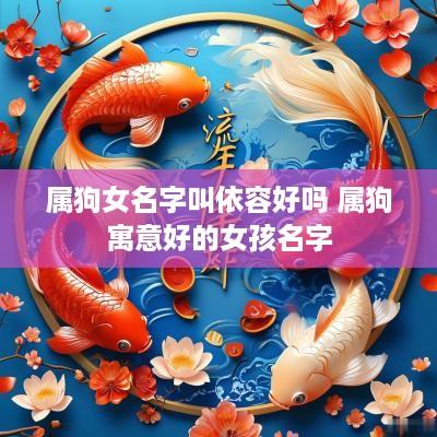 属狗女名字叫依容好吗 属狗寓意好的女孩名字