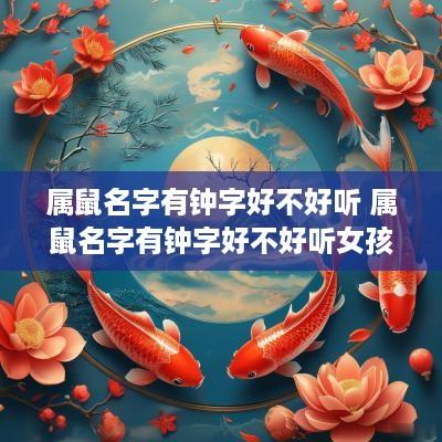属鼠名字有钟字好不好听 属鼠名字有钟字好不好听女孩