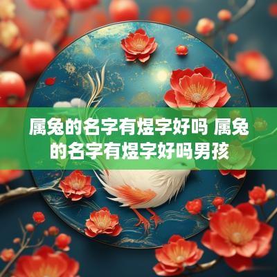 属兔的名字有煜字好吗 属兔的名字有煜字好吗男孩