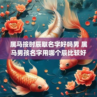 属马按时辰取名字好吗男 属马男孩名字用哪个辰比较好