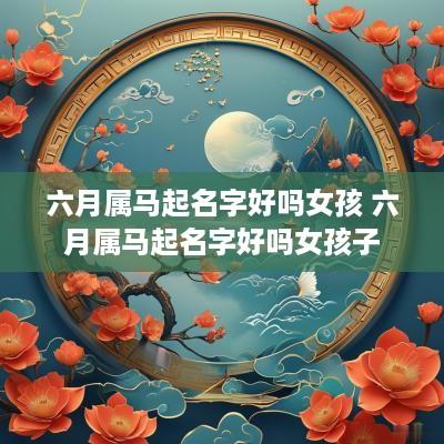 六月属马起名字好吗女孩 六月属马起名字好吗女孩子