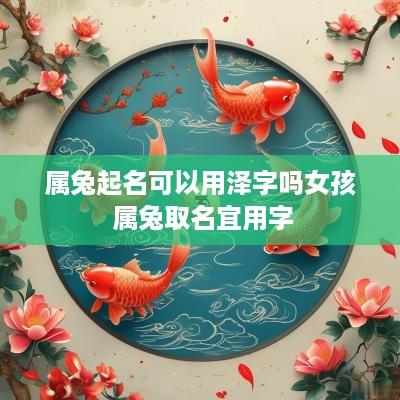 属兔起名可以用泽字吗女孩 属兔取名宜用字