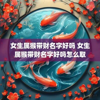 女生属猴带财名字好吗 女生属猴带财名字好吗怎么取
