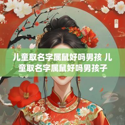 儿童取名字属鼠好吗男孩 儿童取名字属鼠好吗男孩子