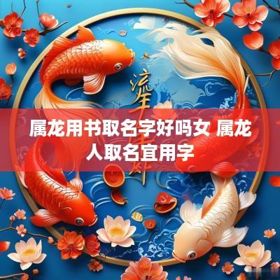 属龙用书取名字好吗女 属龙人取名宜用字