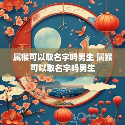 属猴可以取名字吗男生 属猴可以取名字吗男生