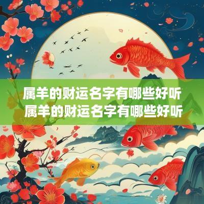 属羊的财运名字有哪些好听 属羊的财运名字有哪些好听点