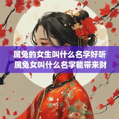 属兔的女生叫什么名字好听 属兔女叫什么名字能带来财气