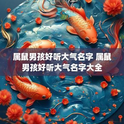 属鼠男孩好听大气名字 属鼠男孩好听大气名字大全