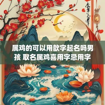 属鸡的可以用歆字起名吗男孩 取名属鸡喜用字忌用字