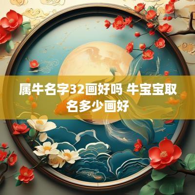 属牛名字32画好吗 牛宝宝取名多少画好