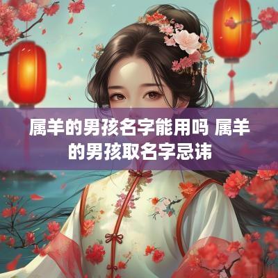属羊的男孩名字能用吗 属羊的男孩取名字忌讳