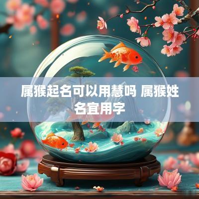 属猴起名可以用慧吗 属猴姓名宜用字