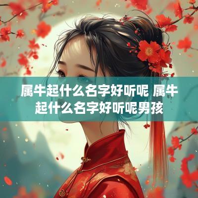 属牛起什么名字好听呢 属牛起什么名字好听呢男孩