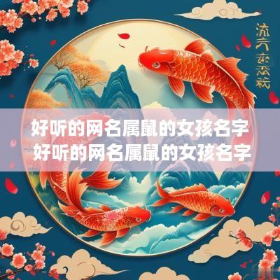 好听的网名属鼠的女孩名字 好听的网名属鼠的女孩名字大全