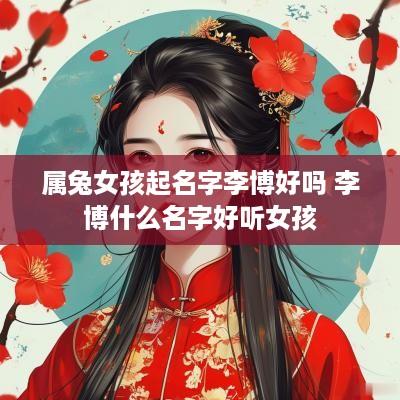 属兔女孩起名字李博好吗 李博什么名字好听女孩