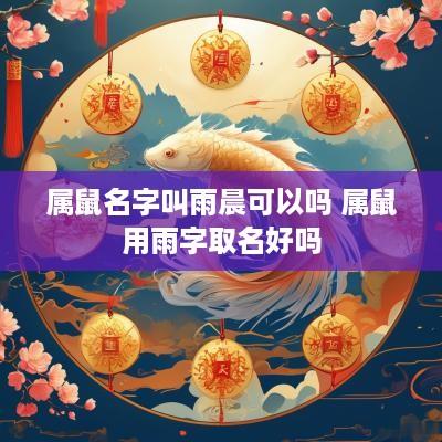 属鼠名字叫雨晨可以吗 属鼠用雨字取名好吗