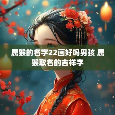 属猴的名字22画好吗男孩 属猴取名的吉祥字
