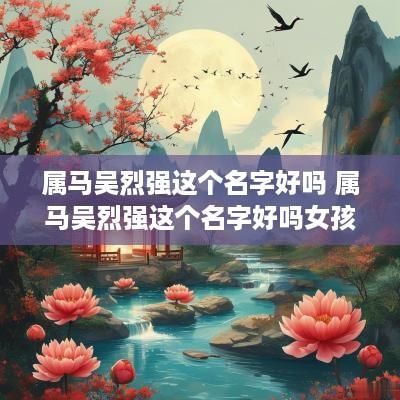 属马吴烈强这个名字好吗 属马吴烈强这个名字好吗女孩