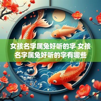 女孩名字属兔好听的字 女孩名字属兔好听的字有哪些