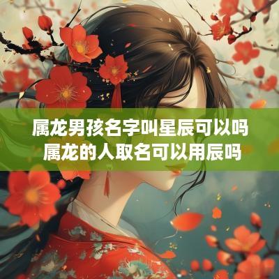 属龙男孩名字叫星辰可以吗 属龙的人取名可以用辰吗