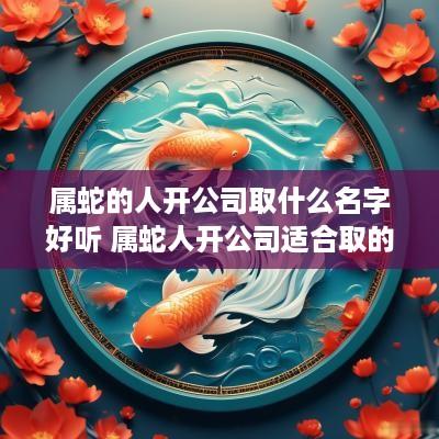 属蛇的人开公司取什么名字好听 属蛇人开公司适合取的名字