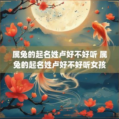 属兔的起名姓卢好不好听 属兔的起名姓卢好不好听女孩