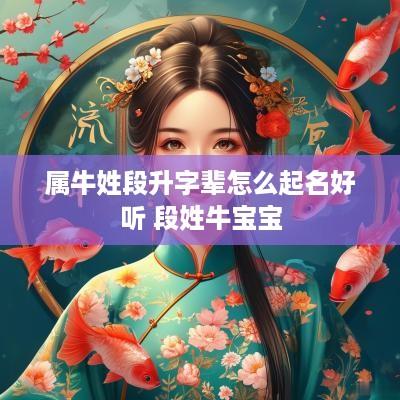 属牛姓段升字辈怎么起名好听 段姓牛宝宝