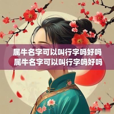 属牛名字可以叫行字吗好吗 属牛名字可以叫行字吗好吗男孩