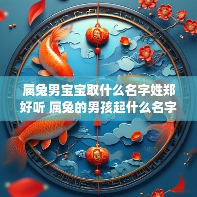 属兔男宝宝取什么名字姓郑好听 属兔的男孩起什么名字最好