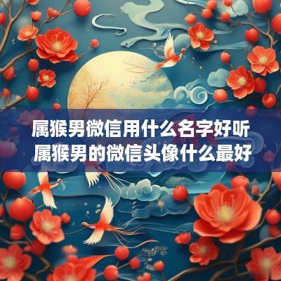 属猴男微信用什么名字好听 属猴男的微信头像什么最好