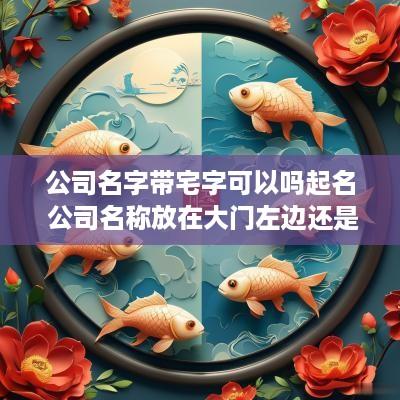 公司名字带宅字可以吗起名 公司名称放在大门左边还是右边
