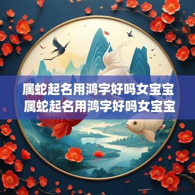 属蛇起名用鸿字好吗女宝宝 属蛇起名用鸿字好吗女宝宝取名