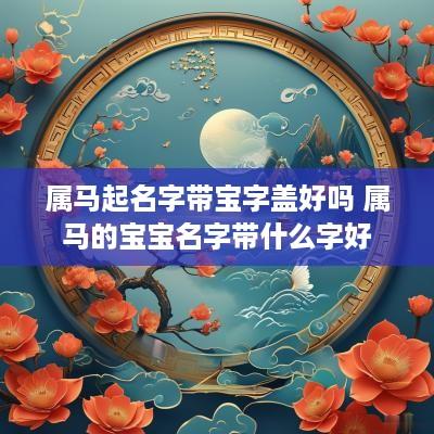 属马起名字带宝字盖好吗 属马的宝宝名字带什么字好