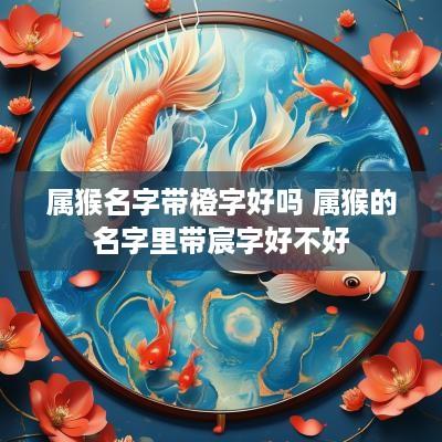 属猴名字带橙字好吗 属猴的名字里带宸字好不好