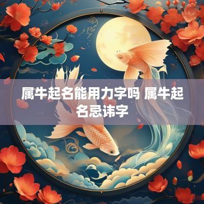 属牛起名能用力字吗 属牛起名忌讳字