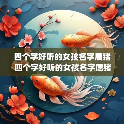 四个字好听的女孩名字属猪 四个字好听的女孩名字属猪虎宝宝