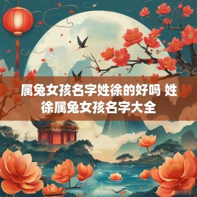 属兔女孩名字姓徐的好吗 姓徐属兔女孩名字大全