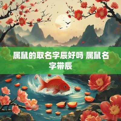 属鼠的取名字辰好吗 属鼠名字带辰