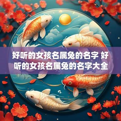 好听的女孩名属兔的名字 好听的女孩名属兔的名字大全