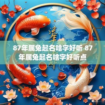 87年属兔起名啥字好听 87年属兔起名啥字好听点