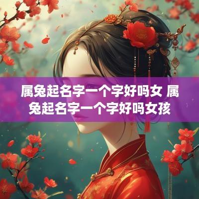 属兔起名字一个字好吗女 属兔起名字一个字好吗女孩