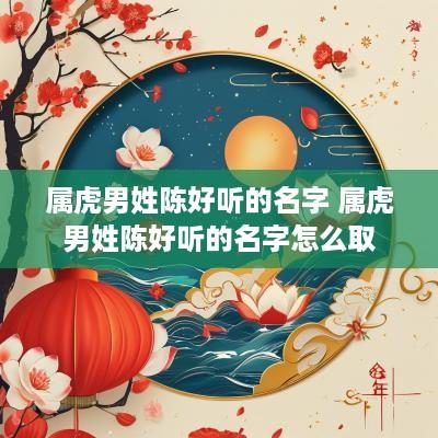 属虎男姓陈好听的名字 属虎男姓陈好听的名字怎么取